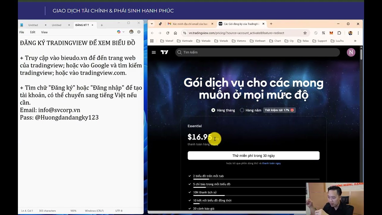 14 ĐĂNG KÝ TRADINGVIEW XEM BIỂU ĐỒ