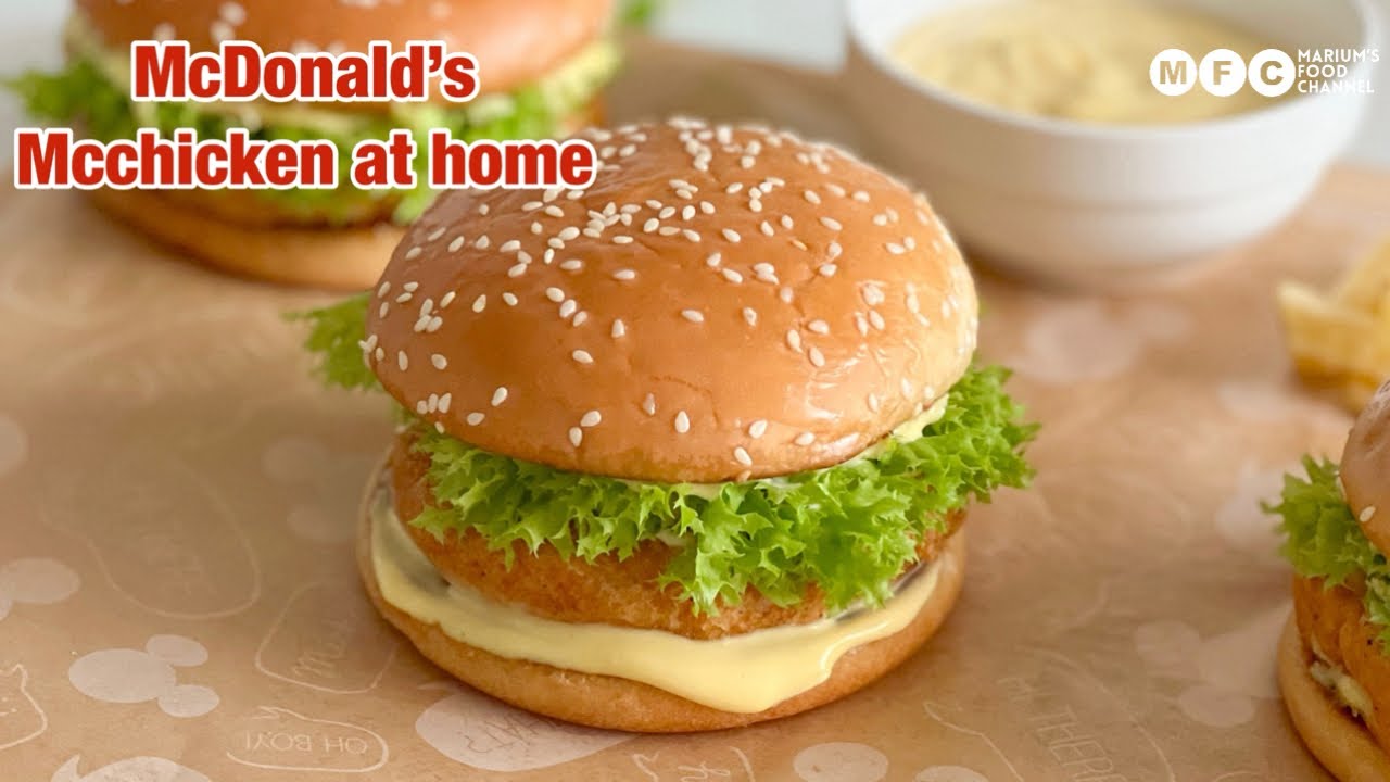 McDonald’s Chicken sandwich at home!!🍔| Spicy  Chicken Burger Recipe