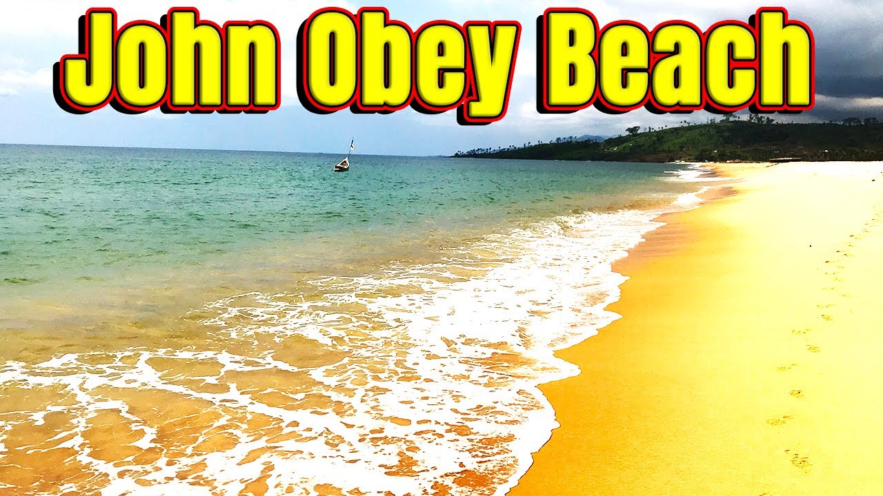 John Obey Beach walking ,Sierra Leone / Beautiful sea , NIce fisherman's village and Exciting road