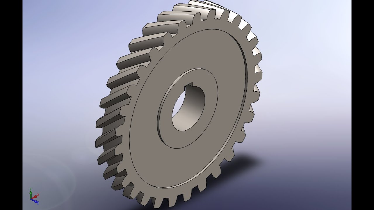Helisel Dişli Çizimi Solidworks - Helical Gear Design
