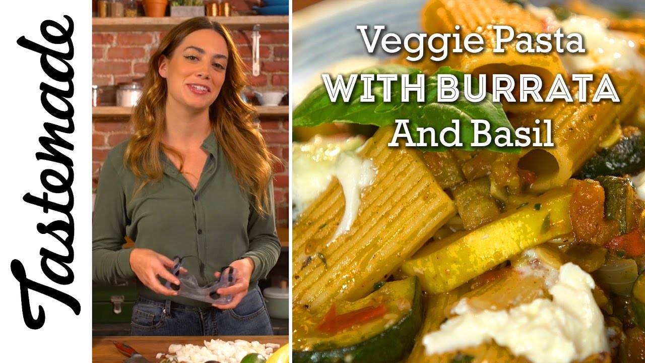 Veggie Pasta With Burrata & Basil | The Tastemakers-Megan Mitchell