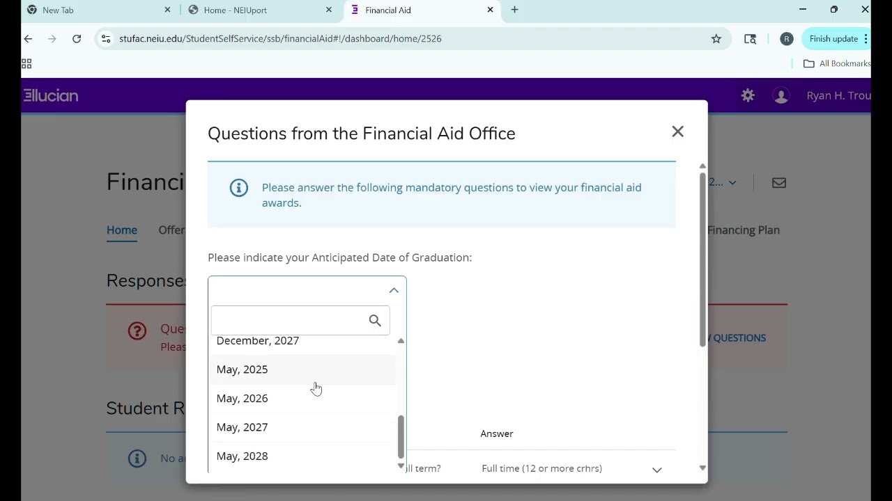 NEIU How To:  Title IV authorization for financial aid, plus replying to your offer of admission