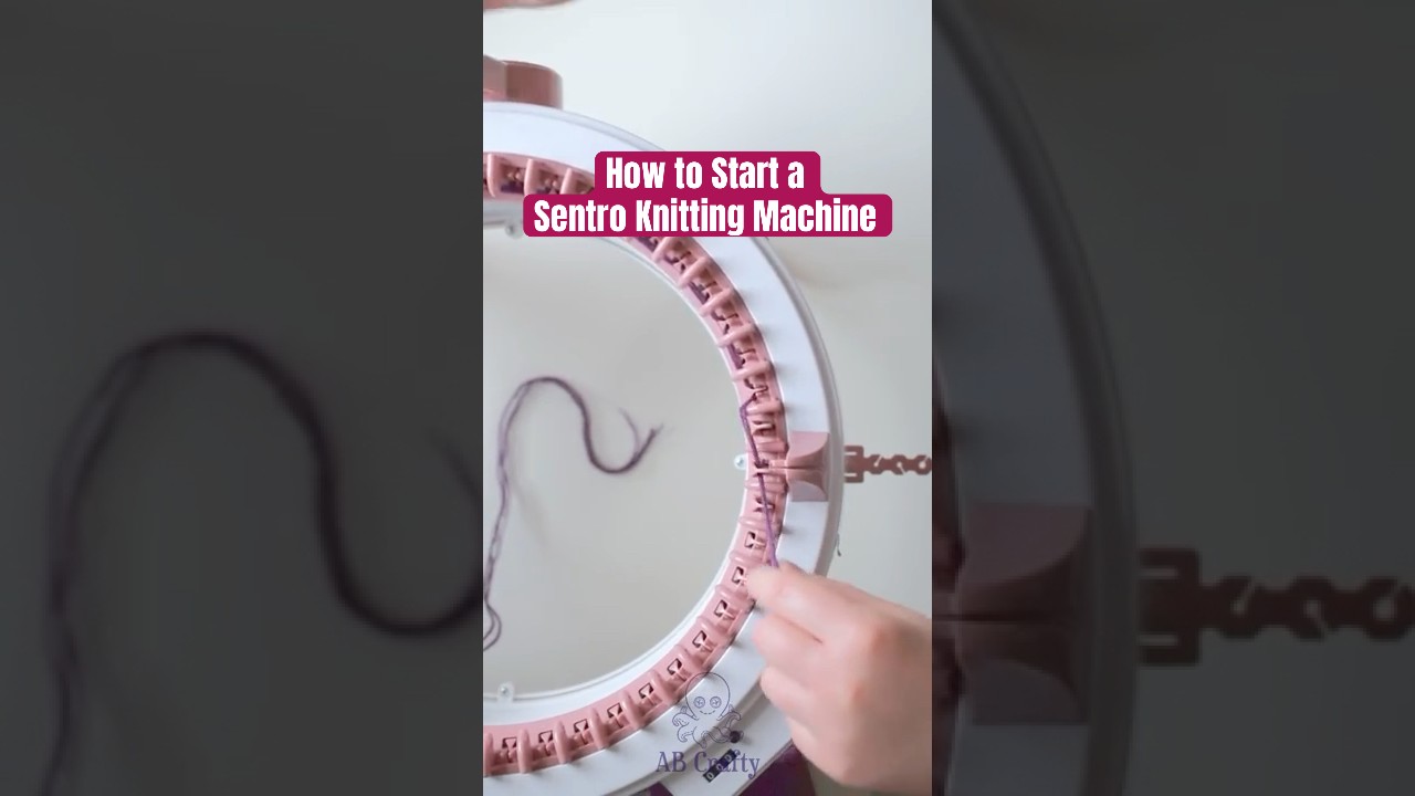 How to Start a Sentro Knitting Machine in the Round | Casting On and Threading Tutorial