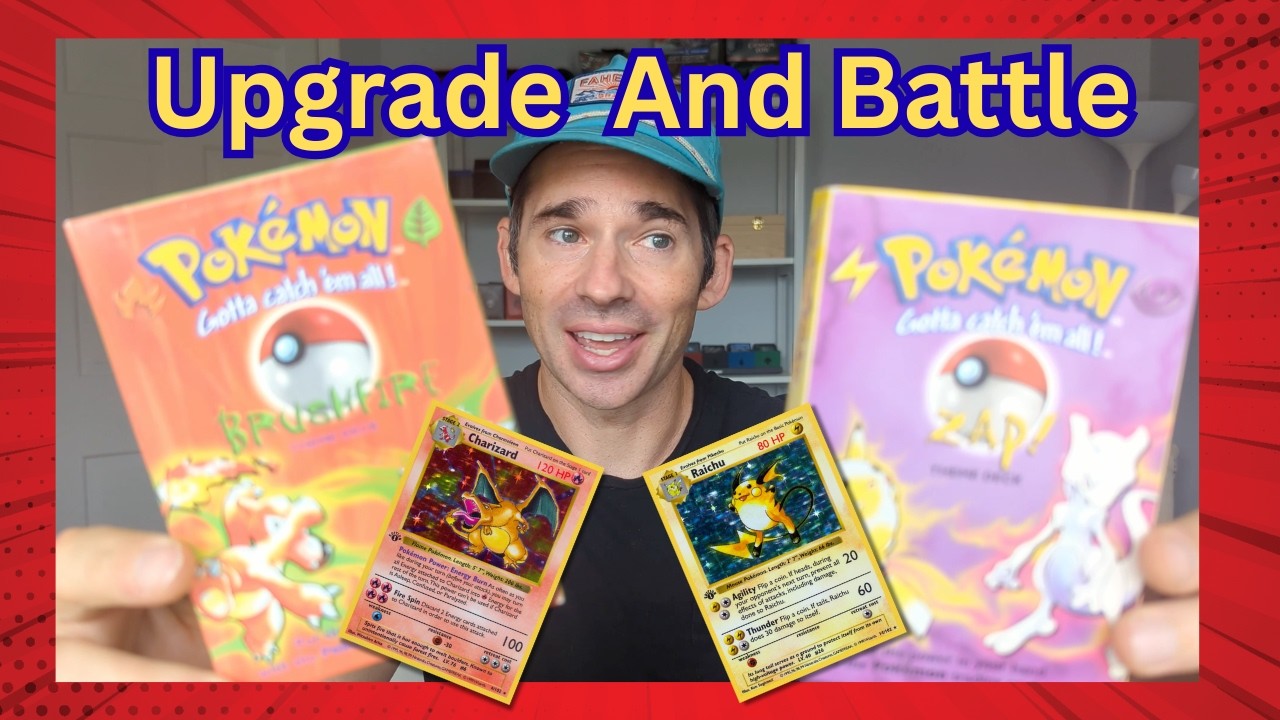 The ORIGINAL 1998 Pokemon starter decks, but UPGRADED! (Brushfire vs Zap)