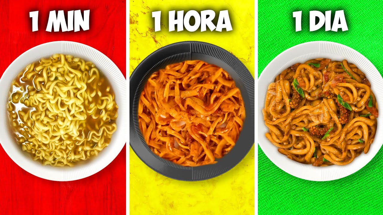 1 minuto vs. 1 hora vs. 1 día Fideos por VANZAI