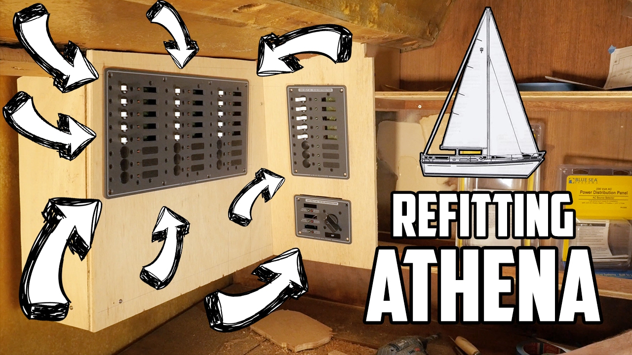 Sail Life - Blue Sea electric panels & first coat of varnish in aft cabin - DIY sailboat refit