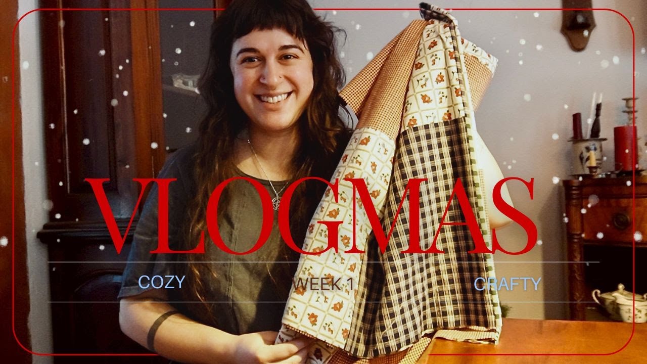 Vlogmas 2025 | Неделя 1 | Праздничная пряжа и пошив юбки из пряжи «Конни Три»