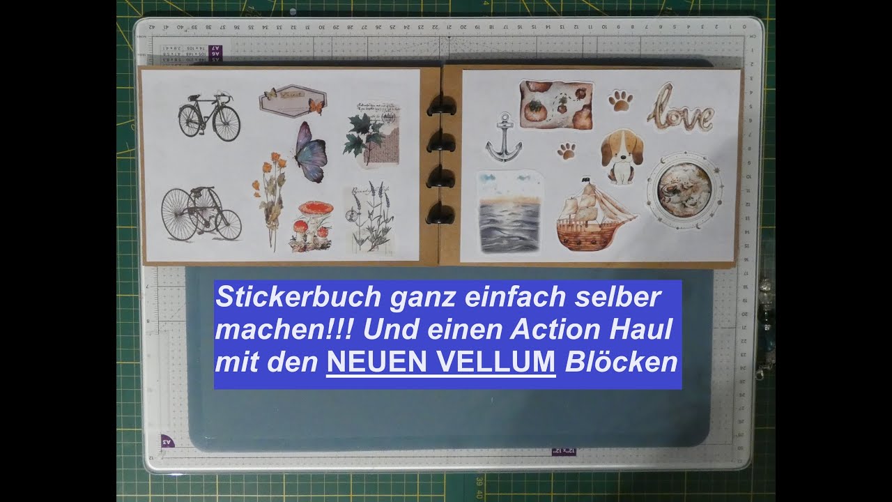ACTION --- die  M E G A  NEUEN VELLUM Blöcke---  und ein Stickeralbum selber machen geht ganz leicht