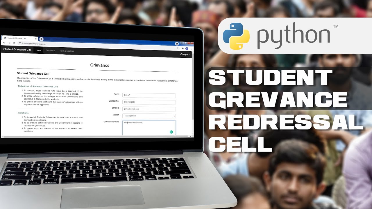 Student Grievance Redressal Cell Online Portal | Python Project