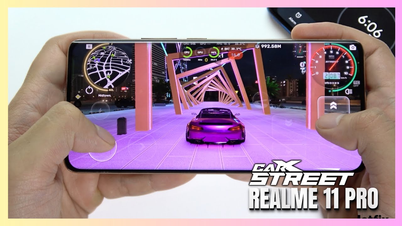 Realme 11 Pro CarX Street Gaming test Update | Dimensity 7050, 120Hz Display