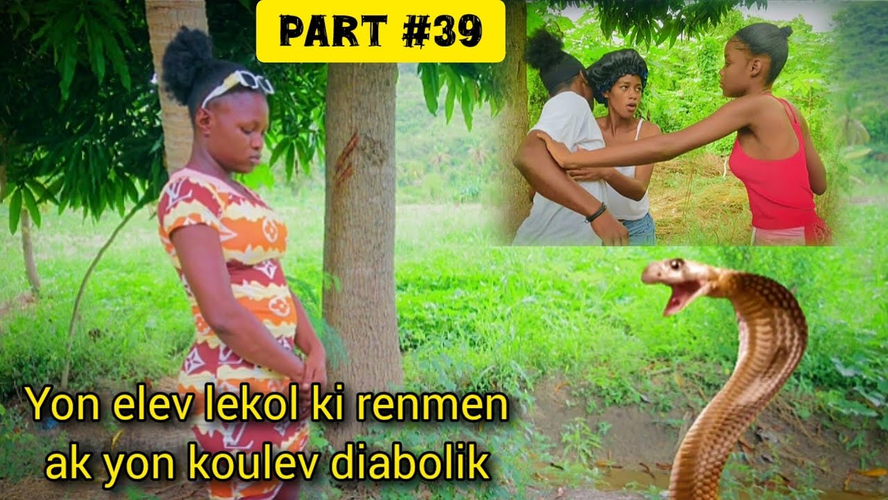 Yon elev lekol ki renmen ak Koulèv diabolik part 39 / jenny tonbe nan fè jalouse 😅😅🤦‍♂️