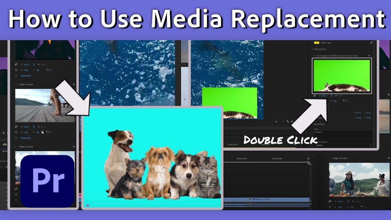 How to Use Media Replacement in Motion Graphics Templates | Premiere Pro Tutorial | Adobe Video