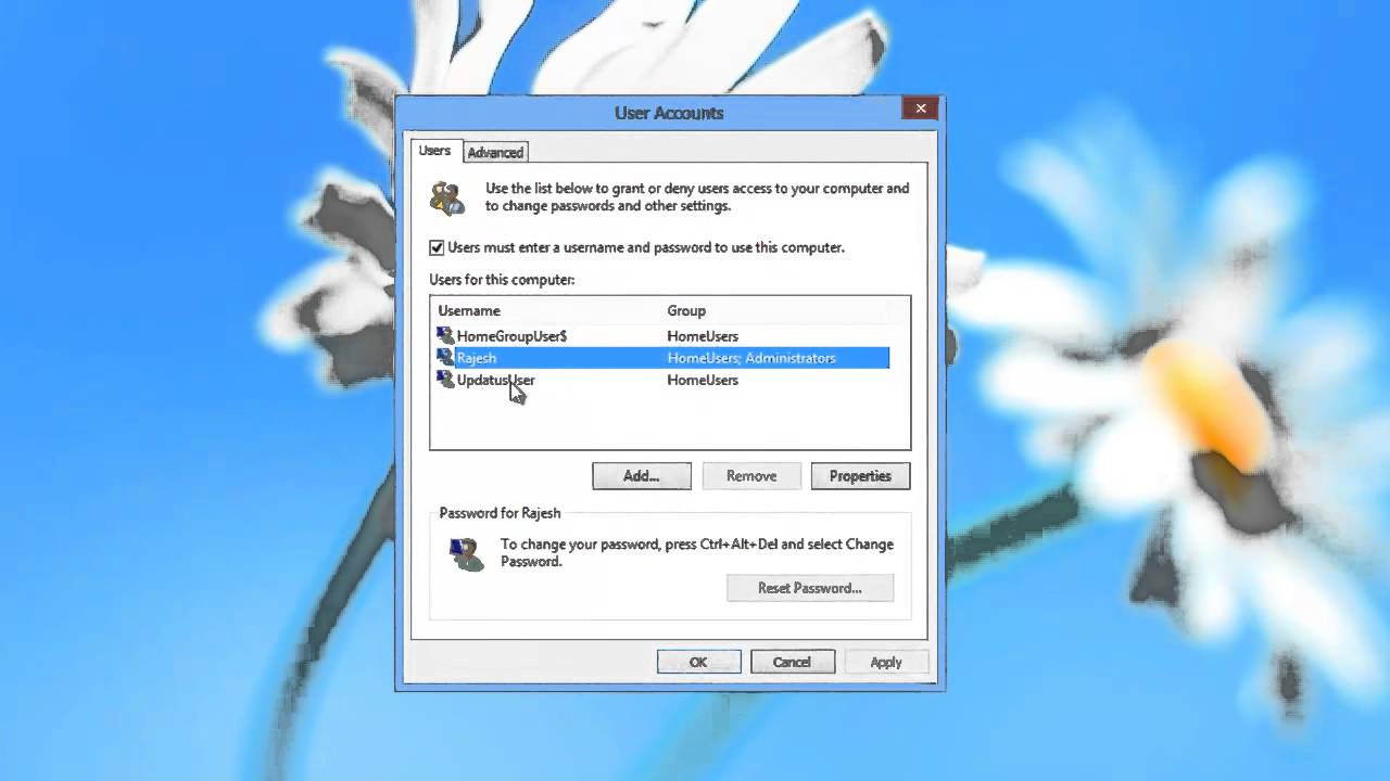 How to Sign in Automatically Windows 8 Login Screen