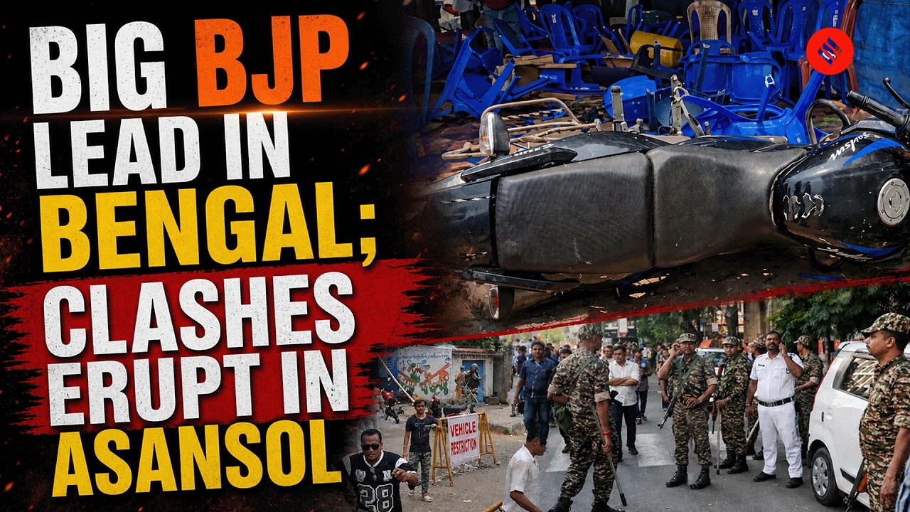 Bengal on Edge: BJP Crosses Majority Mark, Violence Erupts in Asansol During Counting