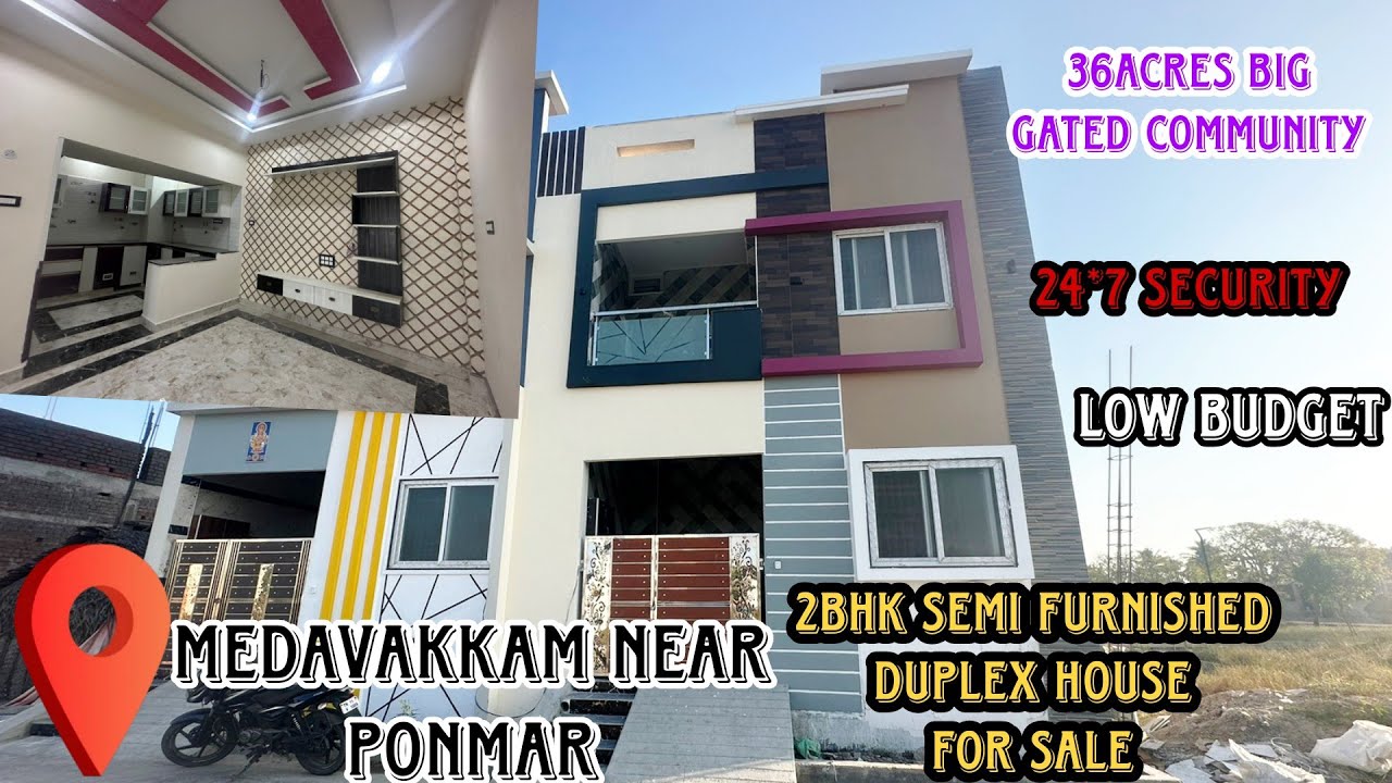 IDNO73🏠MEDAVAKKAM near ponmar low budjet 2bhk semi furnished house for sale#chennairealestate