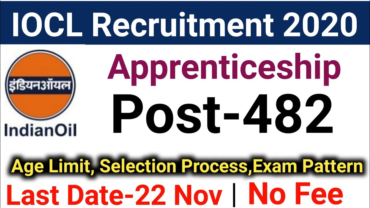 IOCL APPRENTICE RECRUITMENT 2020|12TH,DIPLOMA|EXAM PATTERN,SELECTION PROCESS|#latestgovtjob