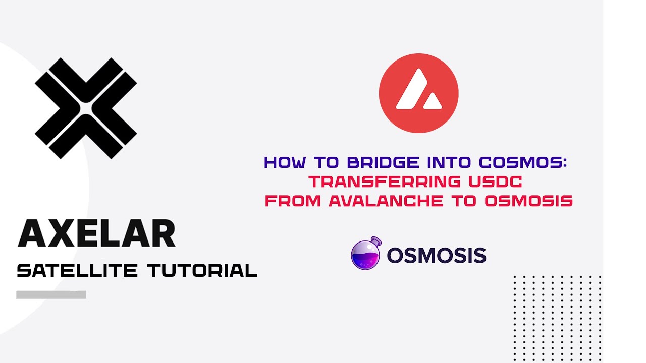 Tutorial HoW to to Bridge Into Cosmos: USDC From Avalanche to Osmosis!