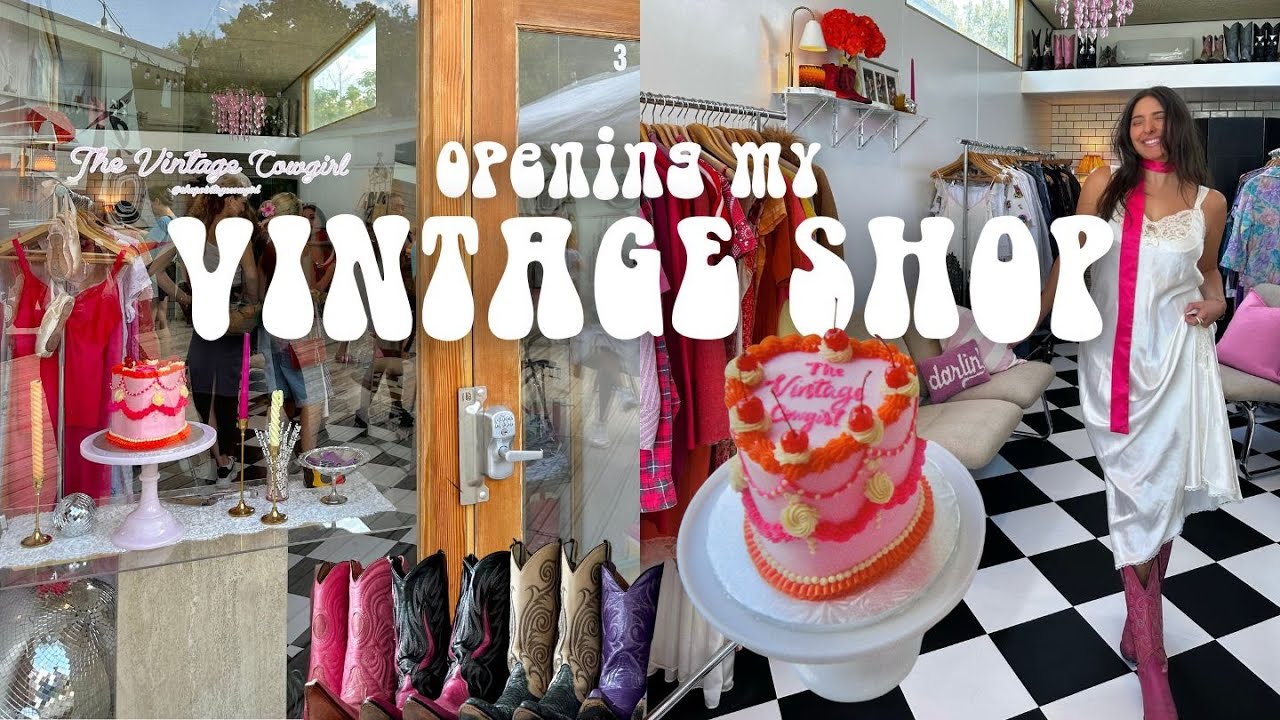 VLOG: opening my own vintage store!! behind the scenes, opening day, how it went ☆ sarah roberts