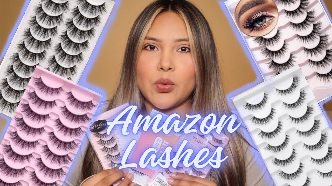 AMAZON LASHES TRY ON || AMAZON FINDS