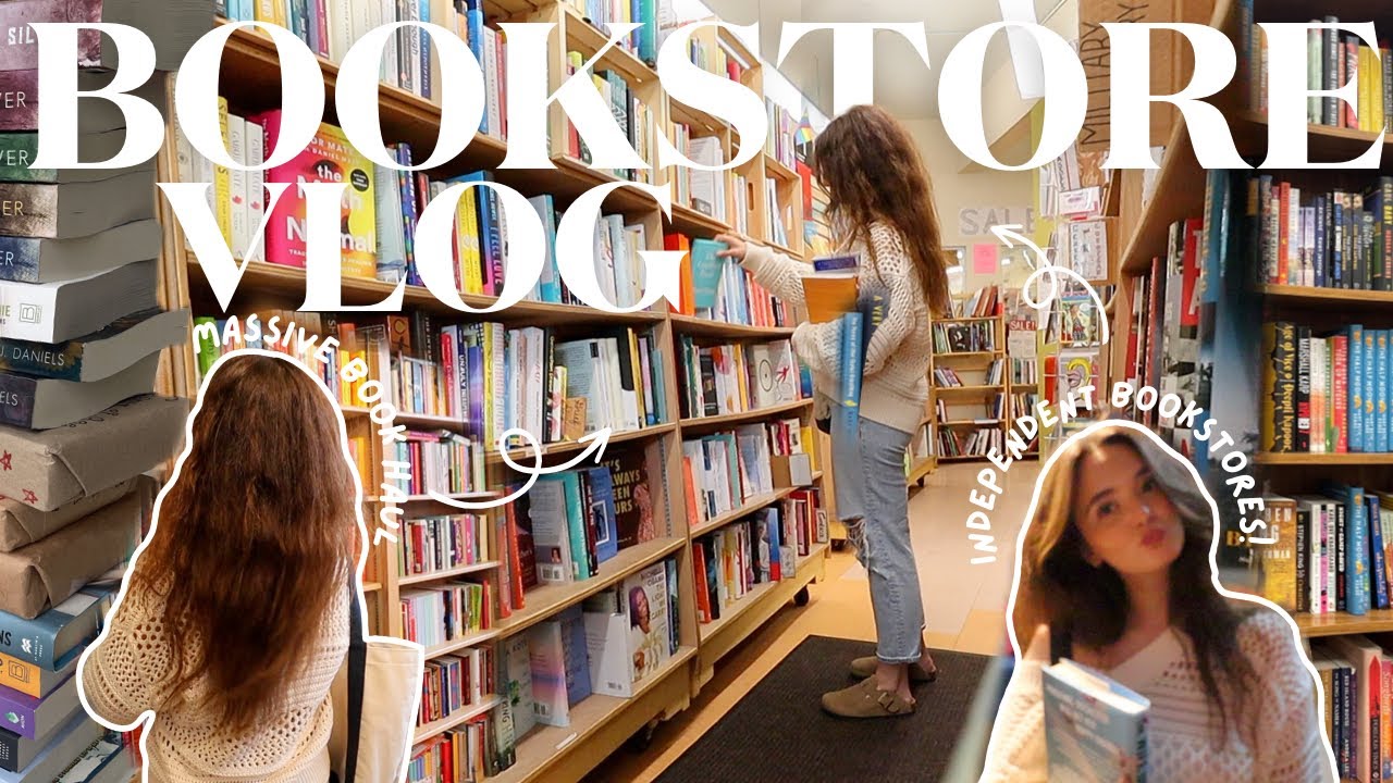 bookstore vlog 🌼✨spend the day book shopping with me at independent bookstores! (+ book haul!)