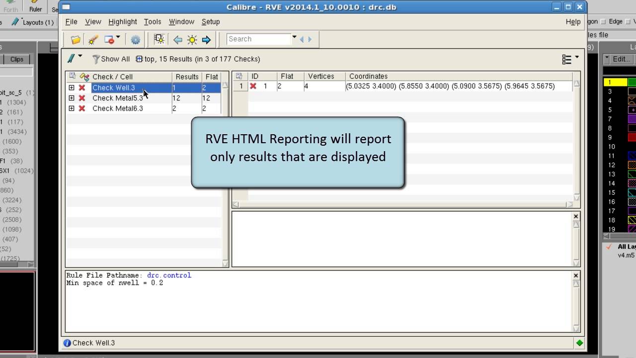 How to create quick DRC HTML Reports using Calibre RVE