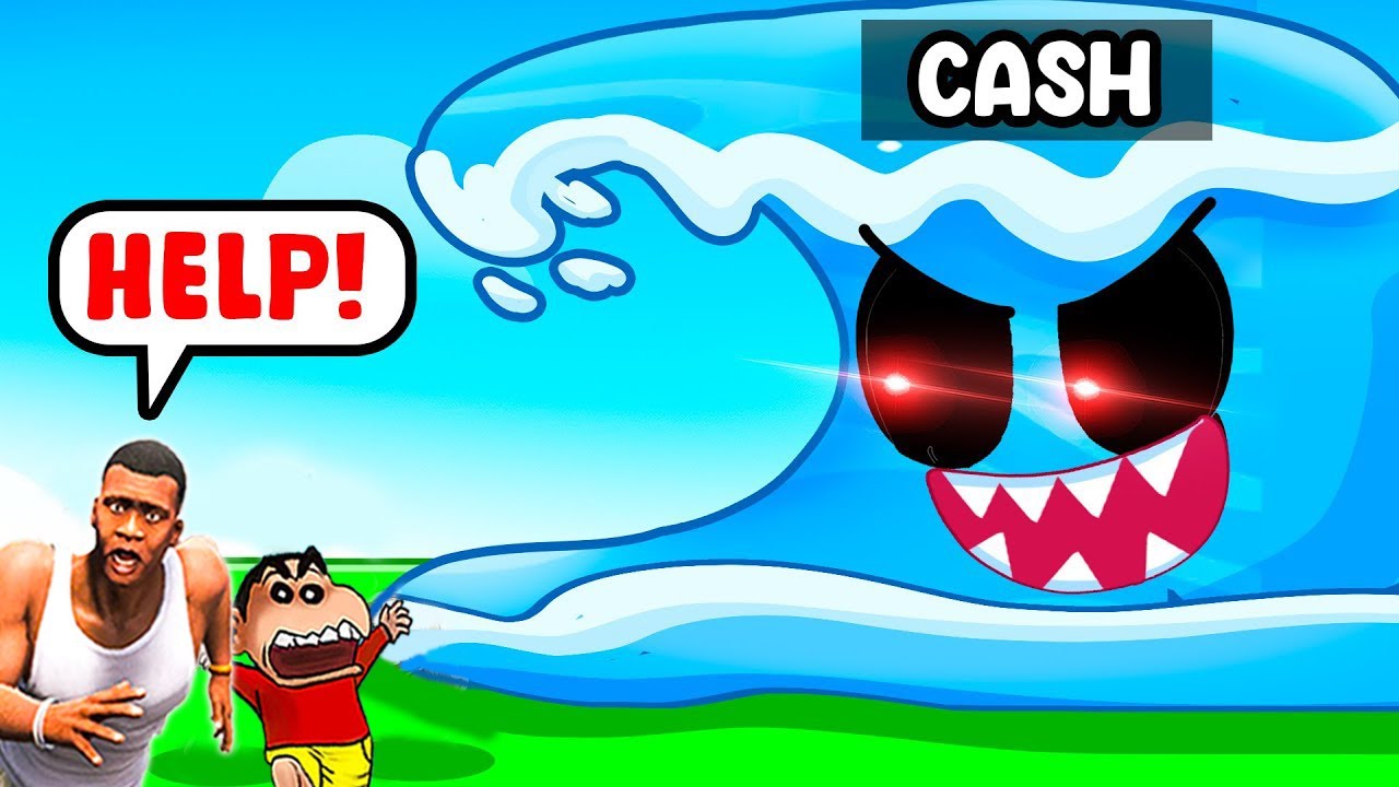 SHINCHAN BECOME A WORLD'S BIGGEST TSUNAMI in ROBLOX with FRANKLIN & CHOP | DREAM SQUAD