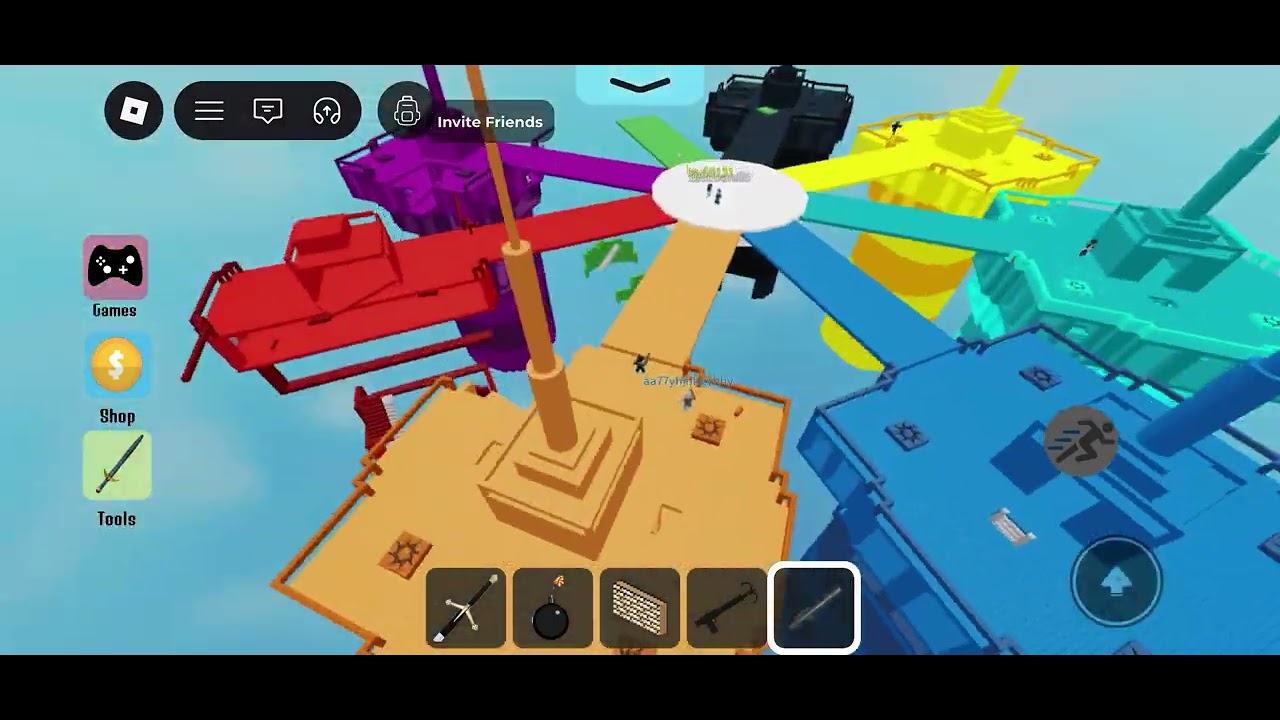 Playing Roblox mobile hope you enjoy