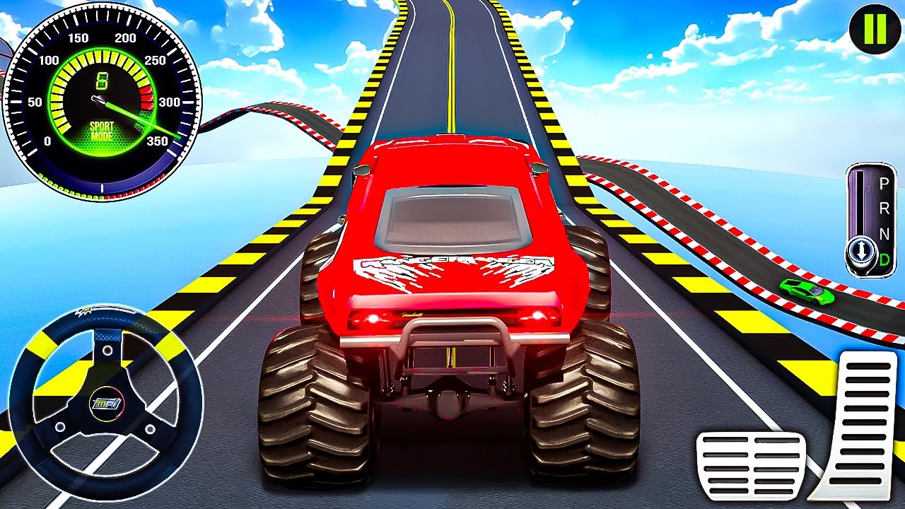 Mega Ramp Monster Truck Stunt Racing - Extreme Car Stunts Master Simulator - Android Gameplay
