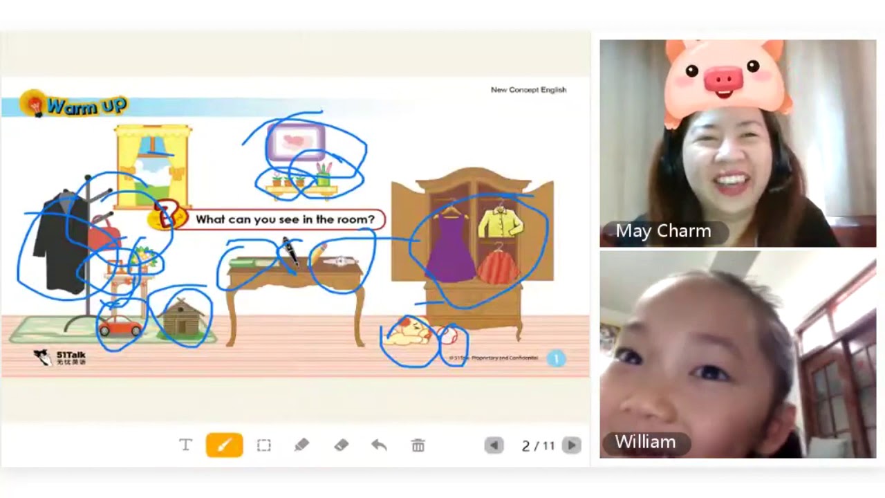 Conducting my 51talk Class at the Hospital | 6:56 watch her cute reaction