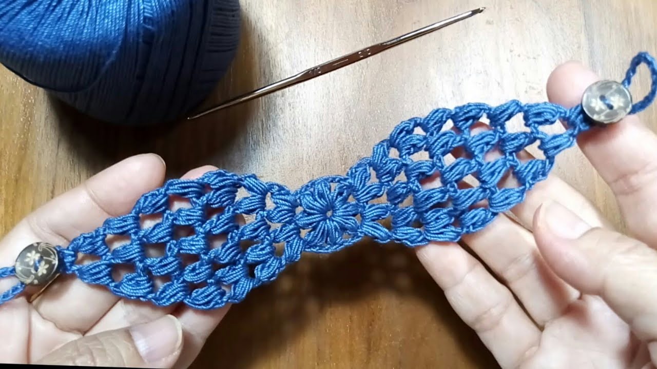 Konektor masker rajut motif puff stitch | crochê de máscara conector | crochet ear savers for mask