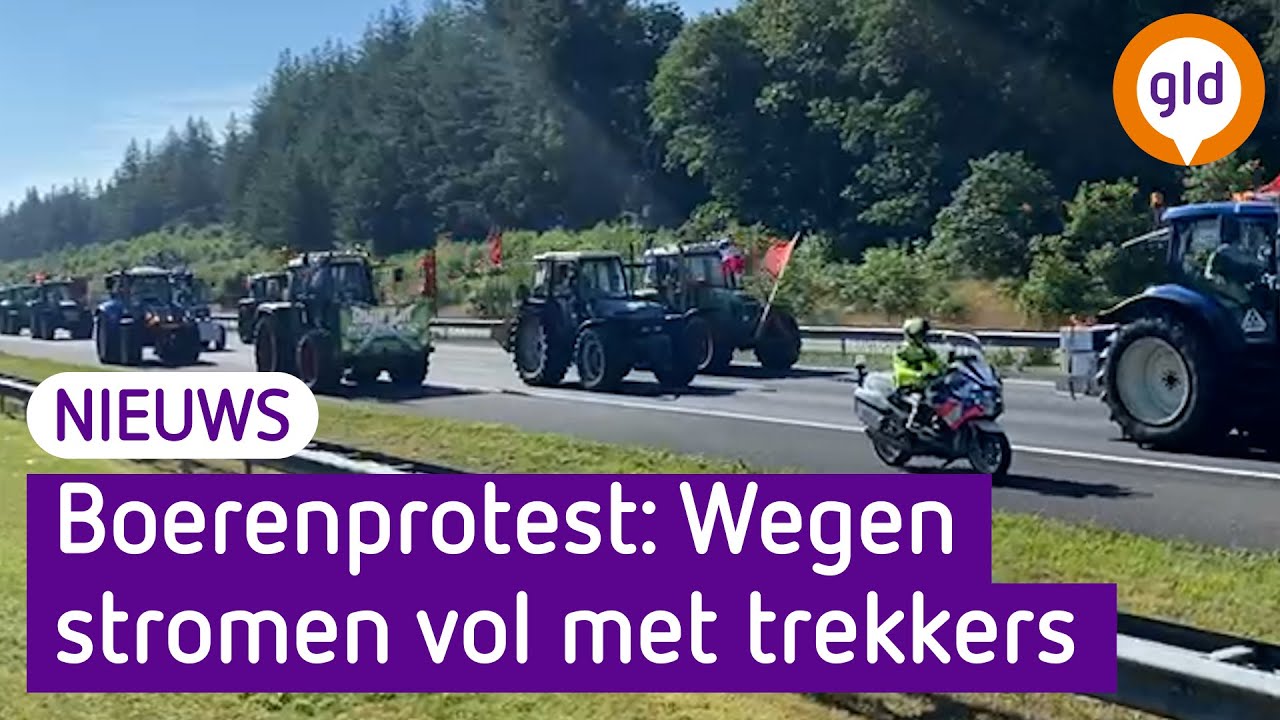 Boerenprotest Stroe: Gelderse wegen stromen vol met trekkers