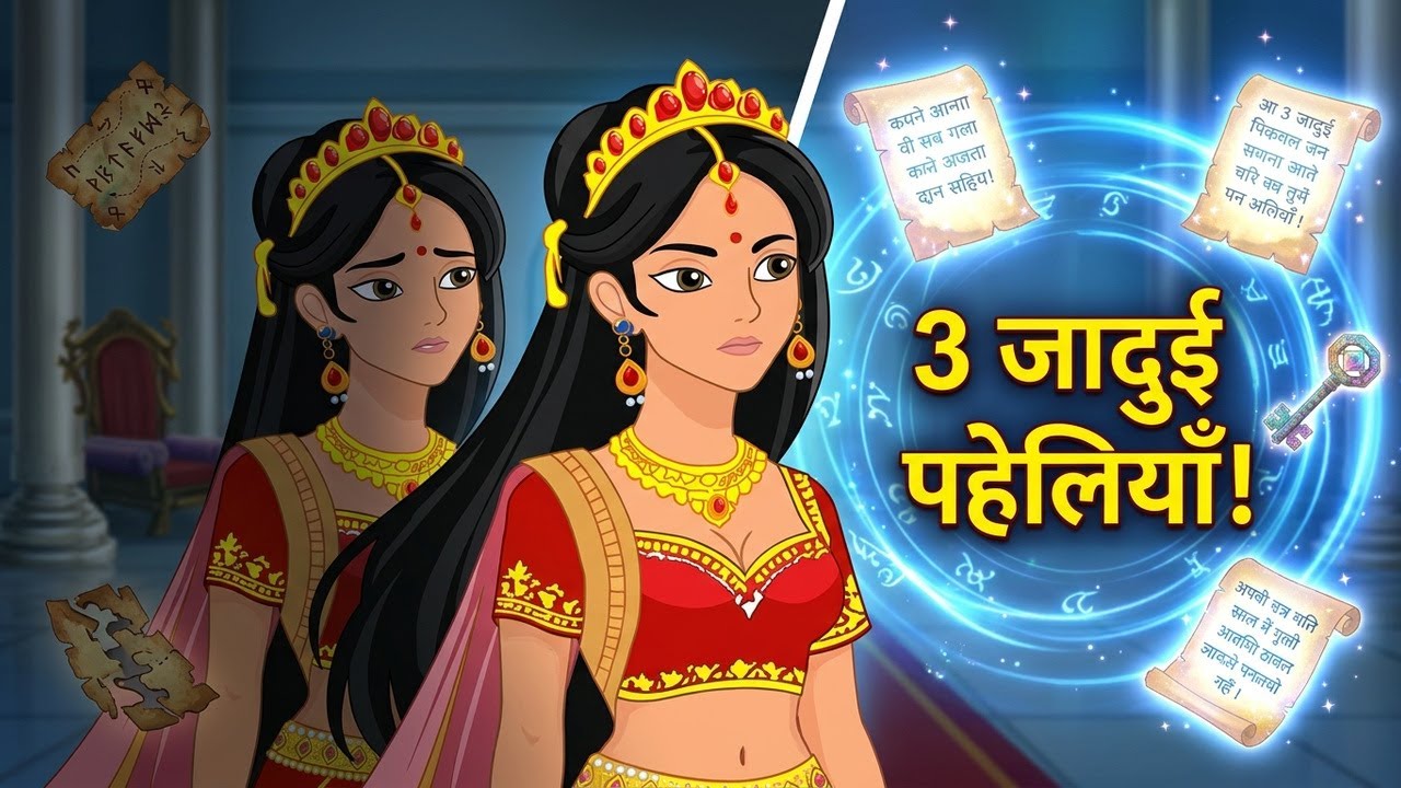 तीन विचित्र पहेली और राजकुमारी का घमंड | Hindi Story | Hindi Kahaniya | Moral Stories |cartoon story