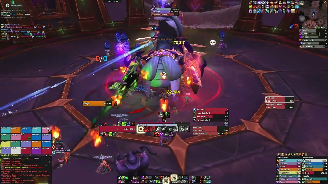 Hazard vs. The Silken Court Mythic | Blood Death Knight PoV