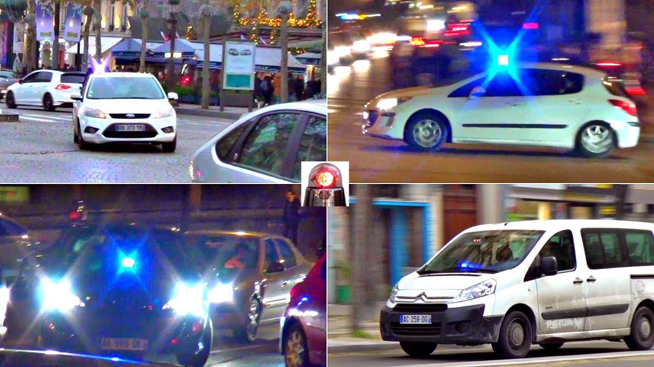Voitures de police banalisées compilation // Unmarked French Police Cars Sirens