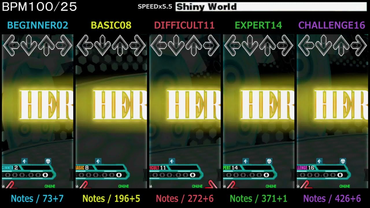 DDR / Shiny World - SINGLE (DanceDanceRevolution X2)