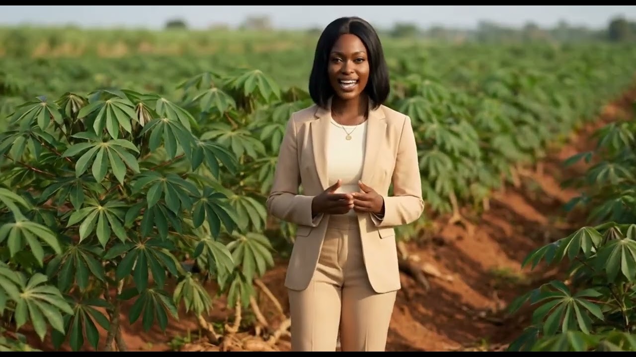 Las chips de mandioca seca de Nigeria