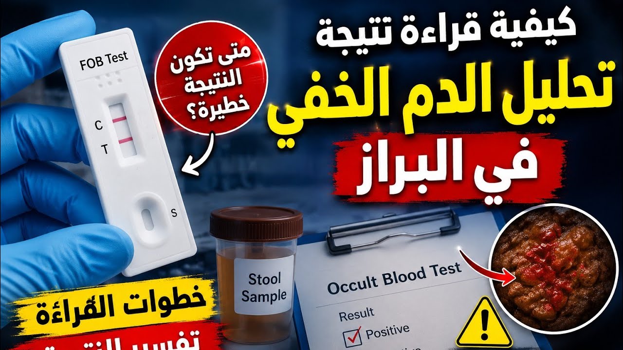 قراءة تحليل الدم الخفي في البراز(occult blood in stool)
