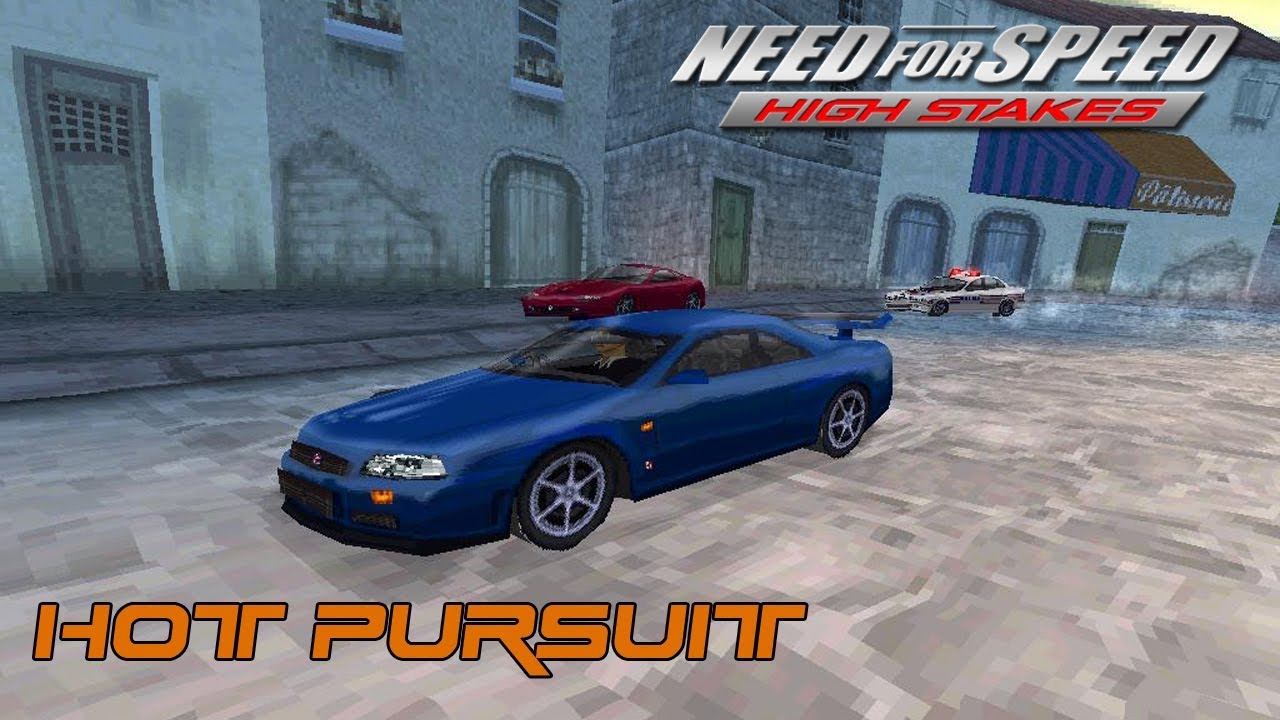 NFS High Stakes (PSX) - Nissan Skyline GT-R R34 vs. Ferrari 550 Maranello Hot Pursuit Duel