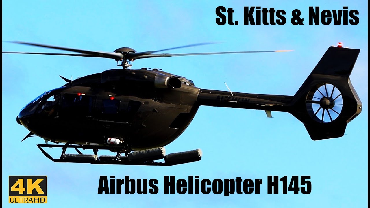Jeff Bezos Airbus Helicopter H145 (N7WW) touch down in St. Kitts, Eastern Caribbean