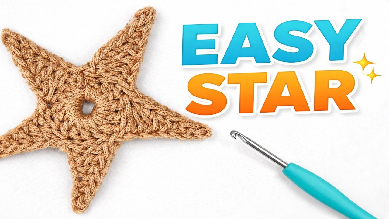 Как связать звезду крючком ⭐ Easy Crochet Star