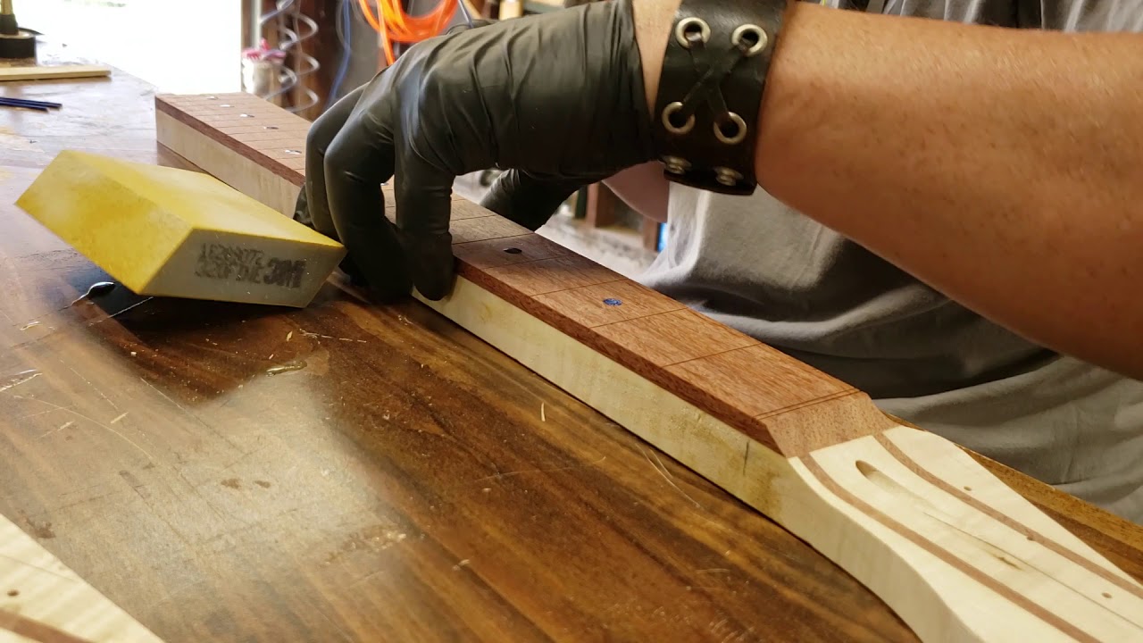 Filling fret marker holes with epoxy