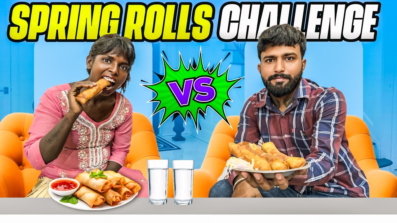 Spring rolls challenge 😱😝 || Raju and Harman ke beech