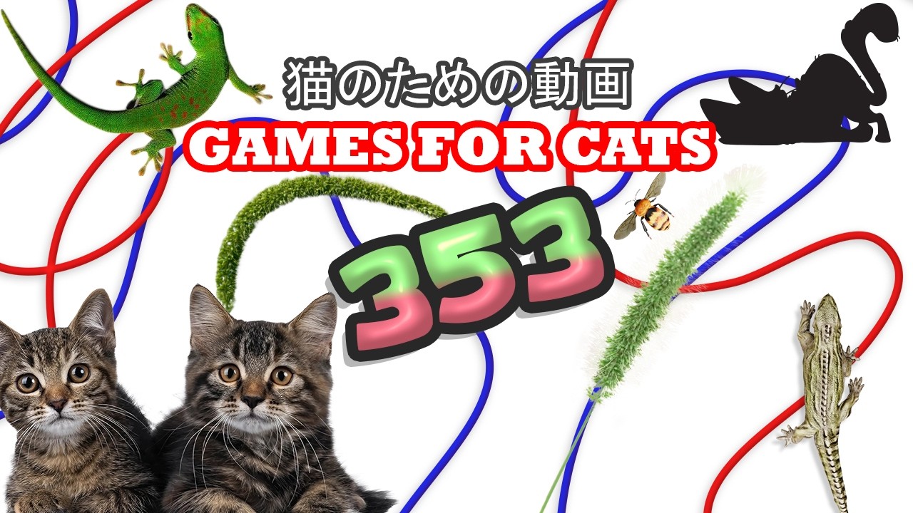 CAT GAMES 🐾 3DキャットTVトリプルハント – ネズミ狩り・トカゲ追跡・小鳥ダッシュ 😺 | 猫用 8時間 4K60FPS