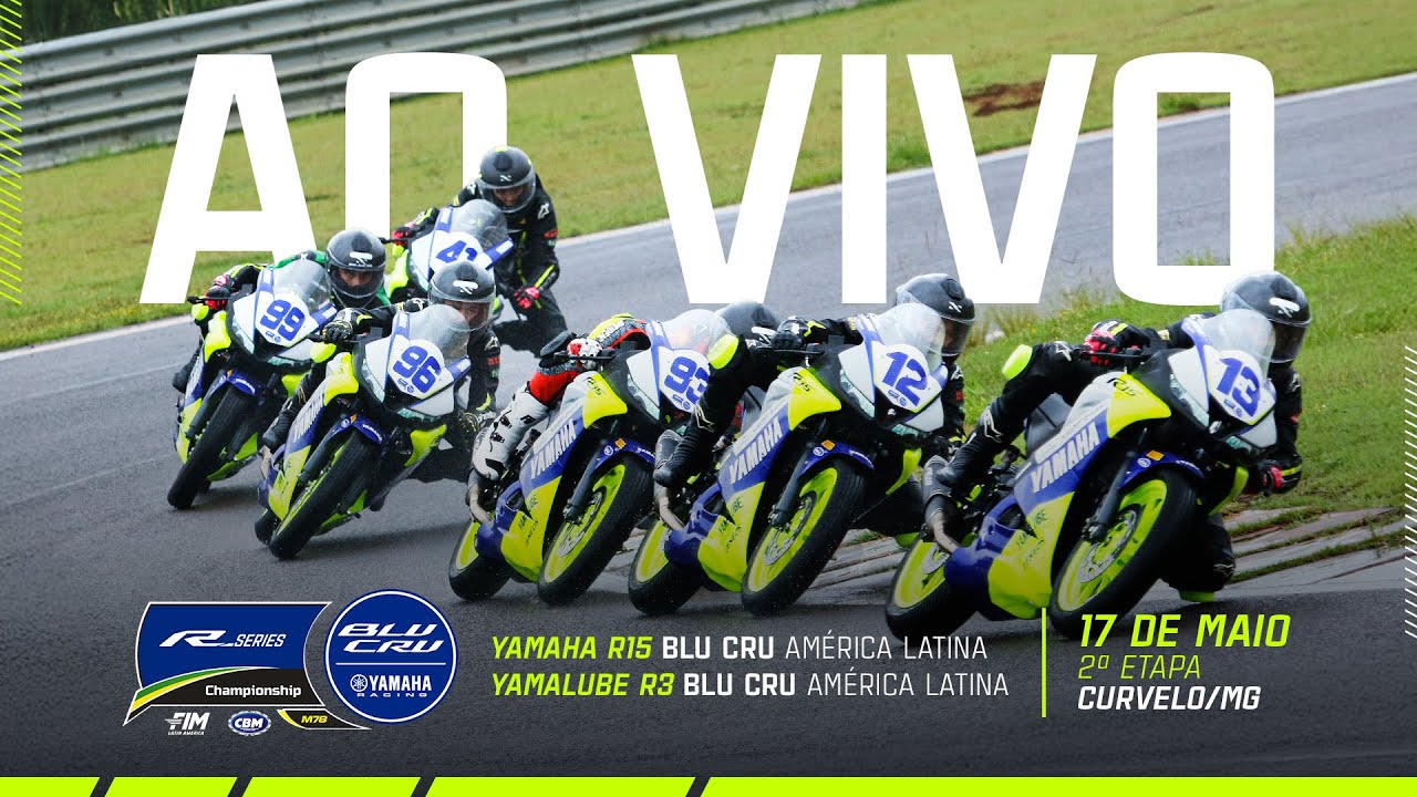 AO VIVO: Yamaha R15 e Yamalube R3 BLU CRU América Latina 2025 | 2ª etapa | Curvelo/MG