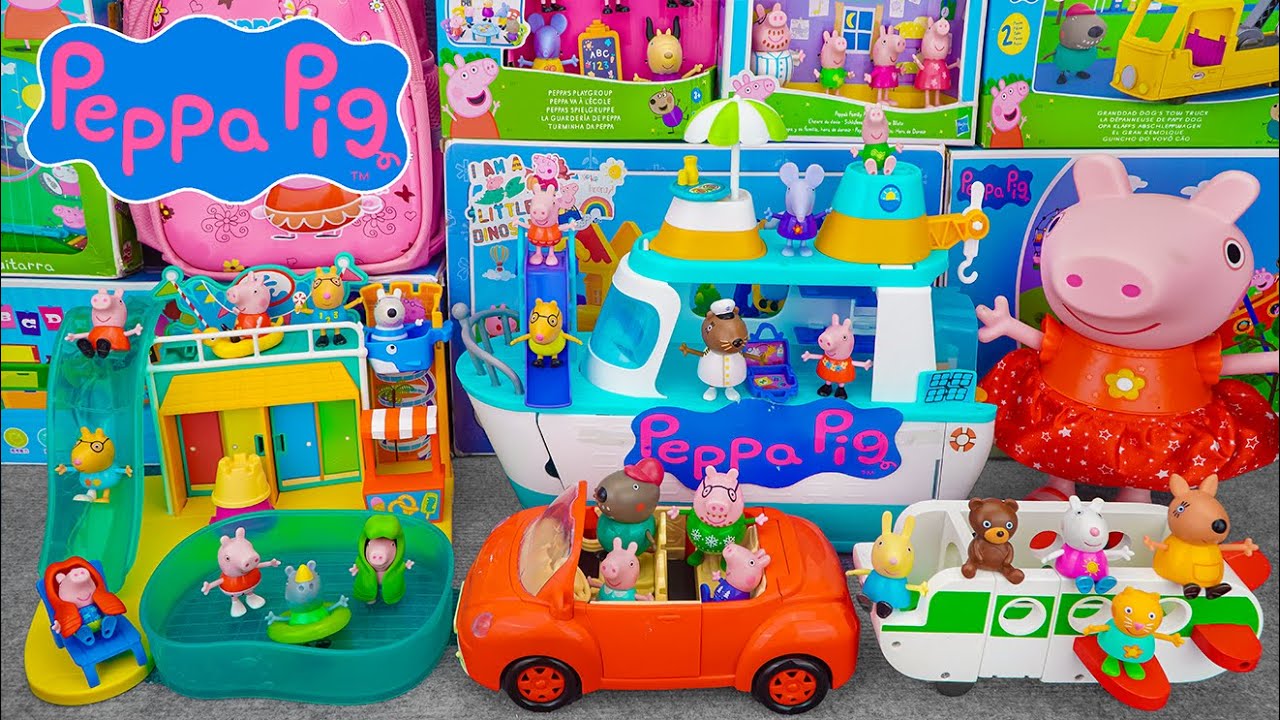 Peppa Pig ASMR | Satisfying with Unboxing Cute Peppa Pig Pink House And Cruise Ship Toy Playset
