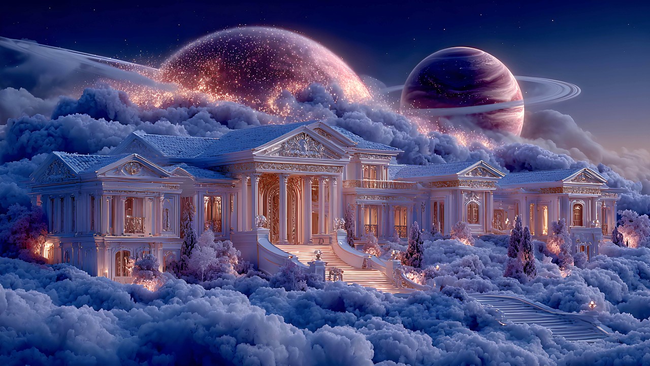 Let The Light Carry You Home: 4K Celestial Temples Of Serenity & Music For Inner Harmony