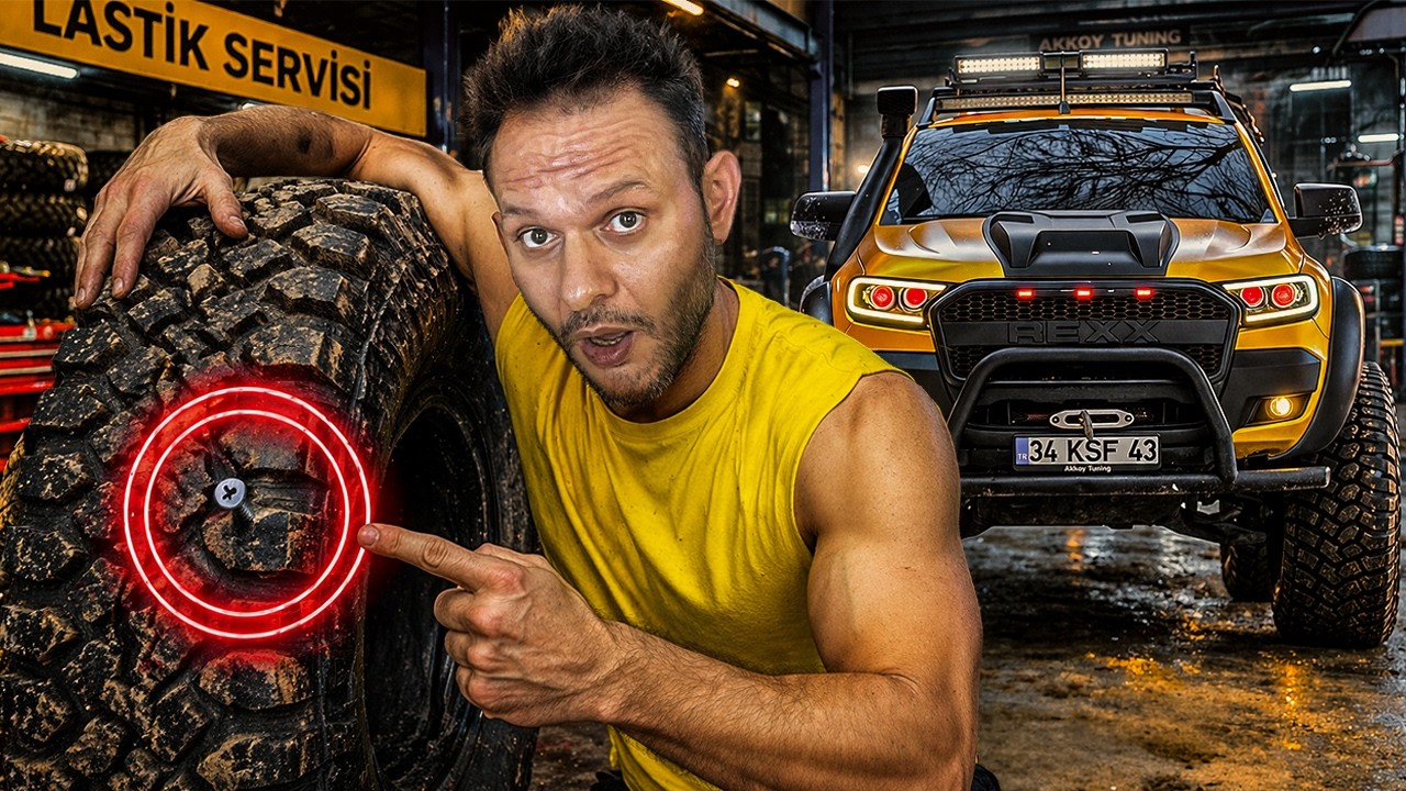 SİZ NASIL FARK ETTİNİZ YA! REXX&rsquo;İN LASTİĞİNDE VİDA VAR!