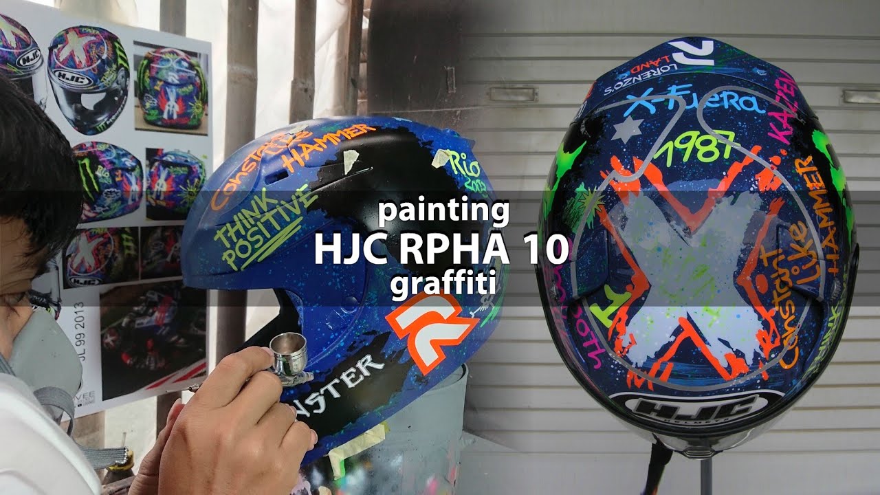 How To Paint HJC Graffiti | JL99 Helmet | MotoGP 2013