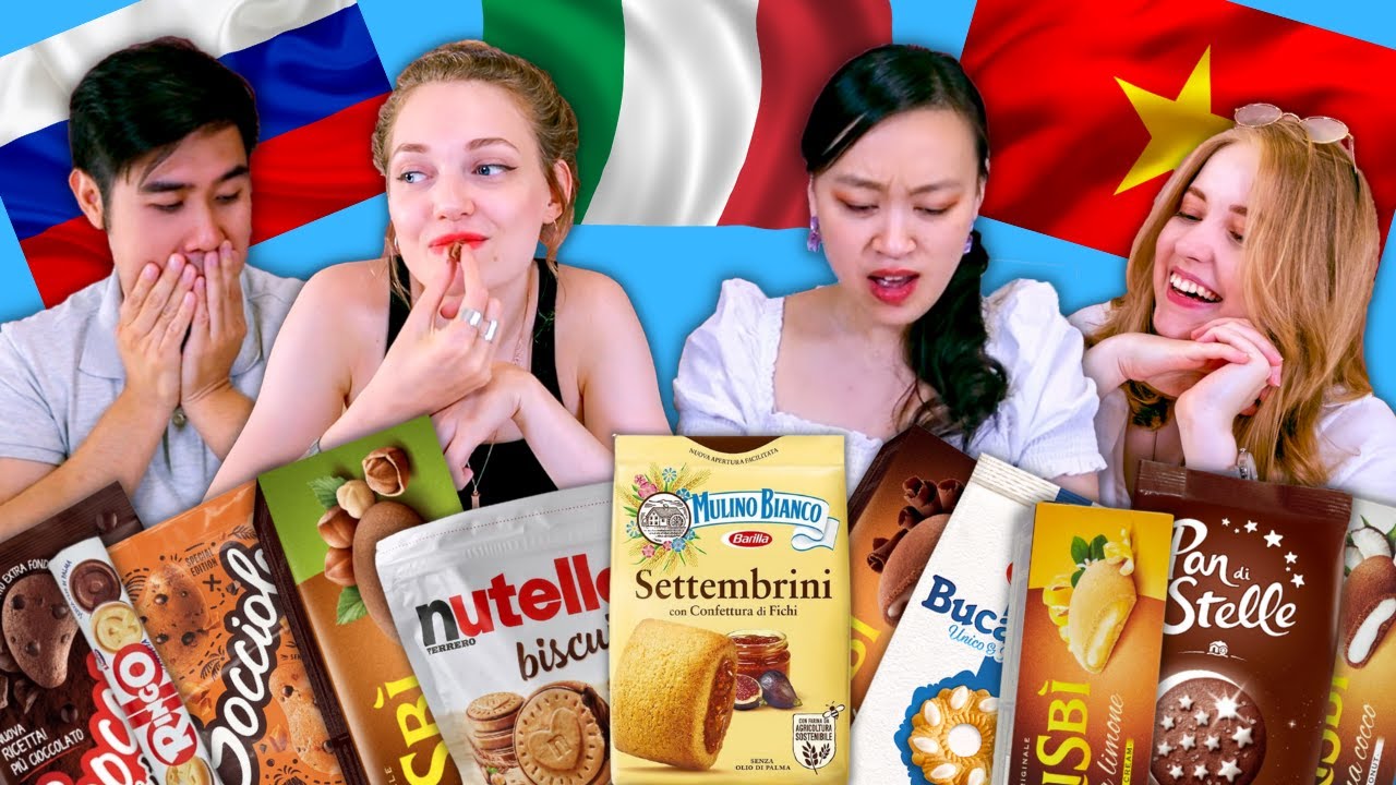 Russian and Vietnamese friends vs Italian cookies taste test 🍪🇮🇹