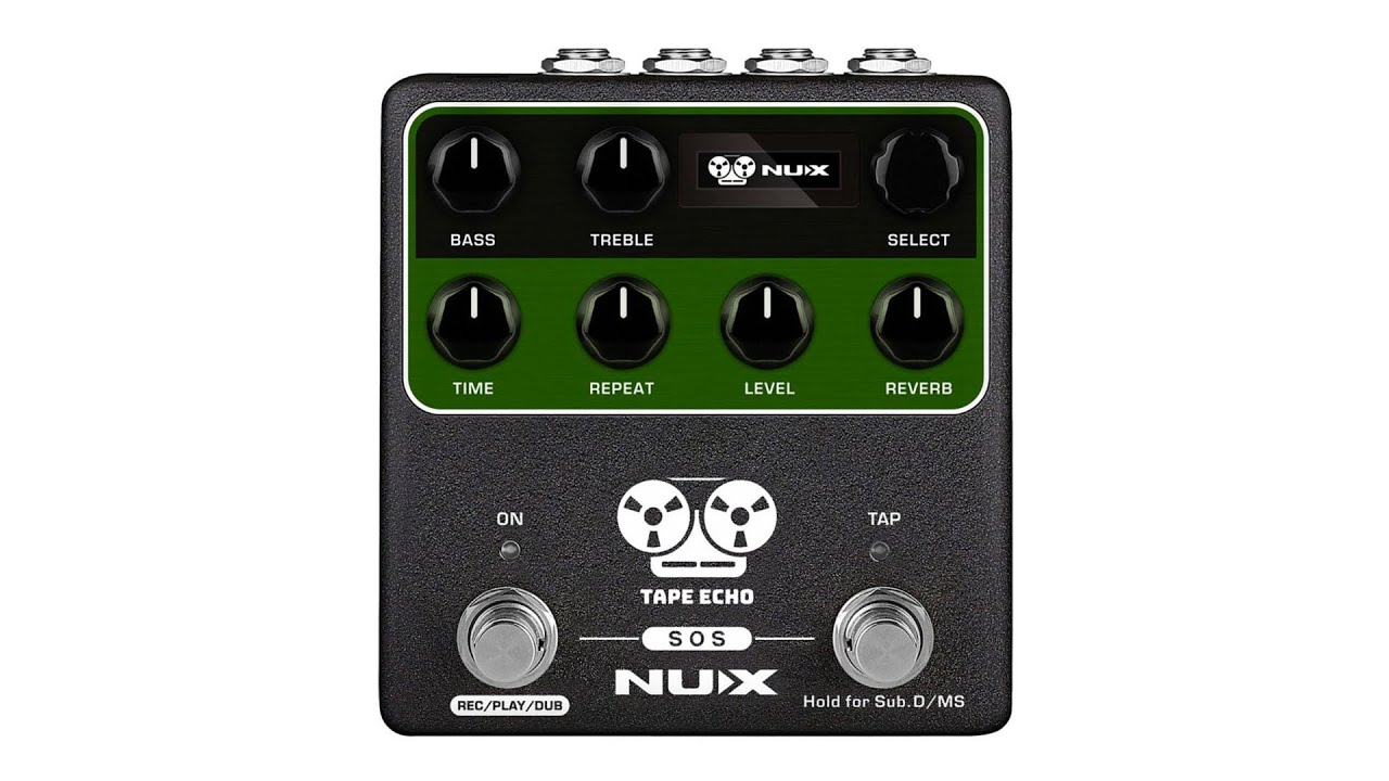NUX - NDD7 Tape Echo Emulator Pedal on synth (the boss RE-2 destroyer)